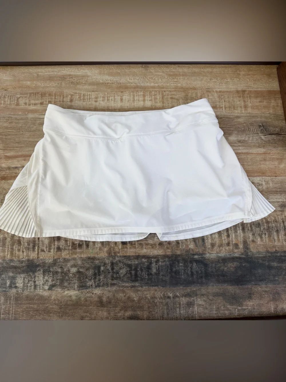 Lululemon Play off the pleats White Athletic Skirt skort